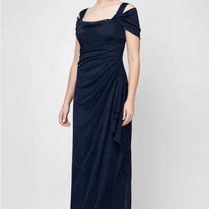 Alex Evenings One Shoulder Black Dress